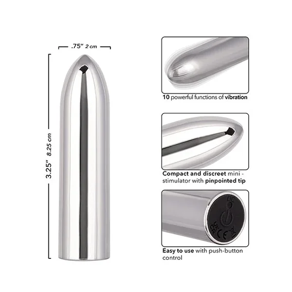 Turbo Buzz Classic Bullet Stimulator – Silver