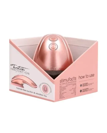 TWITCH HANDS FREE SUCTION & VIBRATION TOY ROSE GOLD