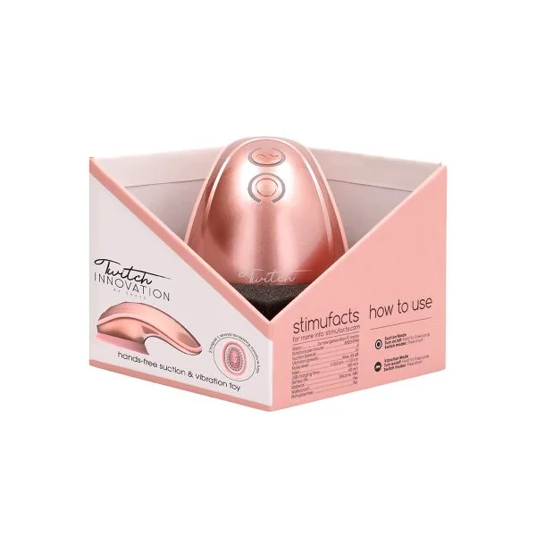 TWITCH HANDS FREE SUCTION & VIBRATION TOY ROSE GOLD