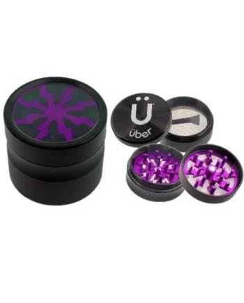 Uber Grinder 2.0 Grinder 2.5in 4pc CNC W/Screen Purple