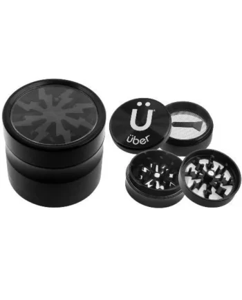 Uber Grinder 2.0 Grinder 2in 4pc CNC W/Screen Black
