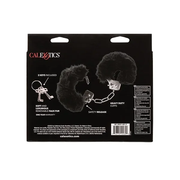 Ultra Fluffy Furry Cuffs – Black