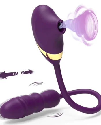 Una - Sucking G-Spot Vibrator with Thrusting Dildo Plug