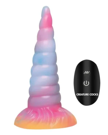 Unicorn Glow-in-the-Dark Vibrating Silicone Dildo