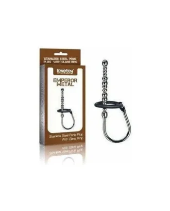 Urethral Catheter - Lovetoy - Stainless Steel Penis Plug With Glans Ring