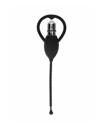 URETHRAL SOUNDING VIBRATING BULLET PLUG BLACK
