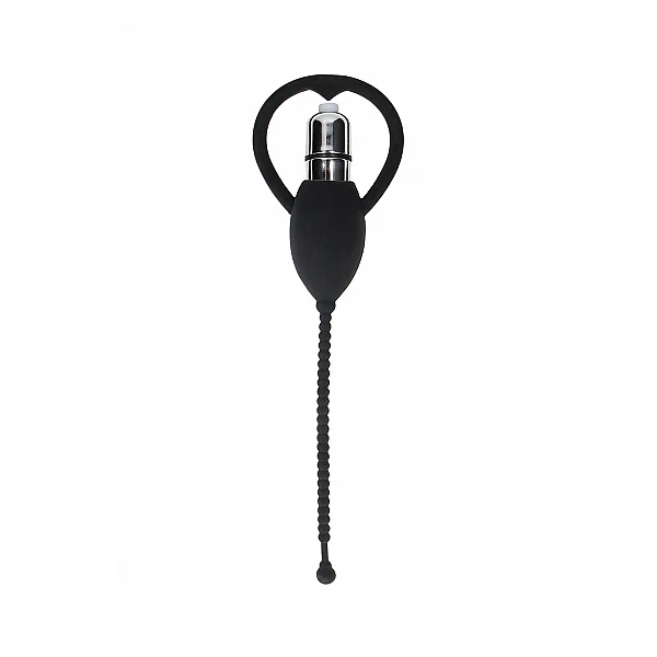 URETHRAL SOUNDING VIBRATING BULLET PLUG BLACK