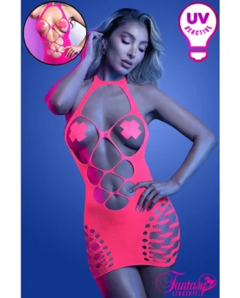 UV Reactive Dress & Pasties by Fantasy Lingerie