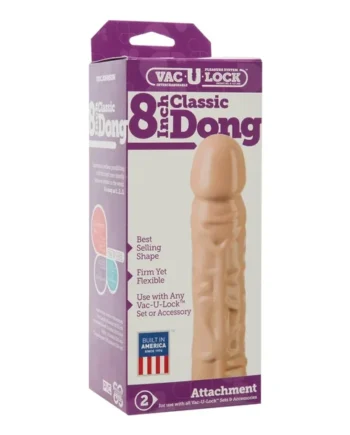 Vac-U-Lock 8″ Classic Dong – White