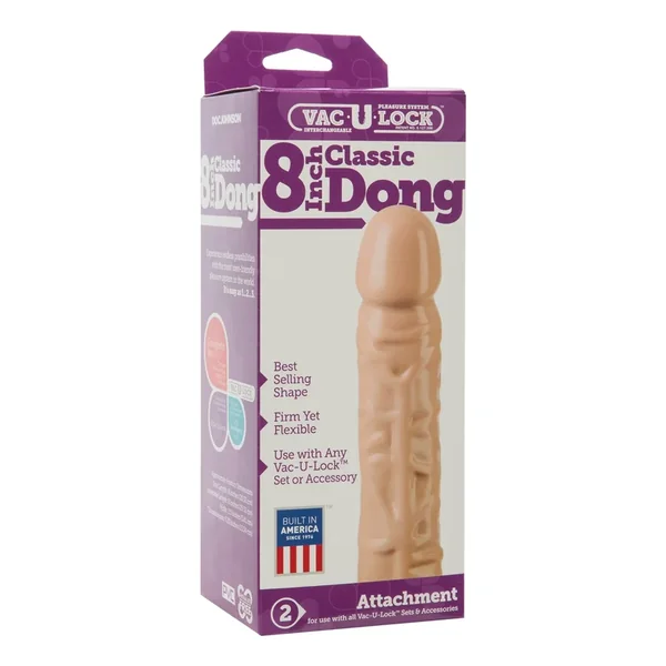 Vac-U-Lock 8″ Classic Dong – White