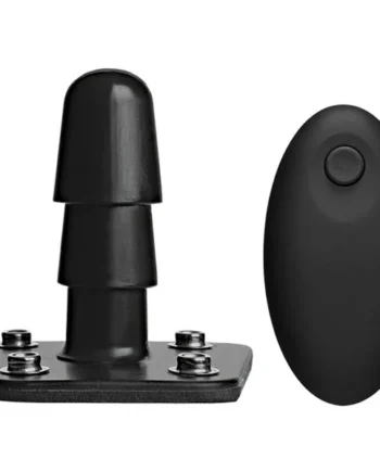 Vac-U-Lock - Vibrating Plug With Snaps & Wireless Remote - Black