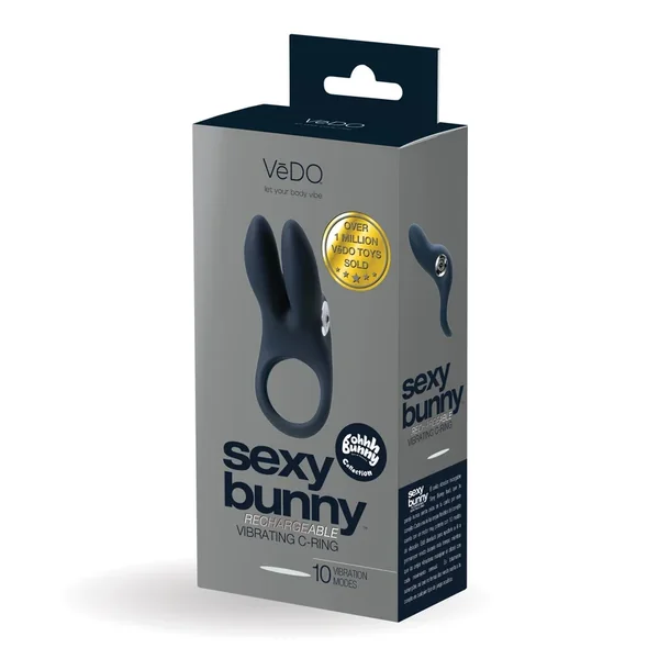 VeDO Sexy Bunny Rechargeable Ring – Just Black