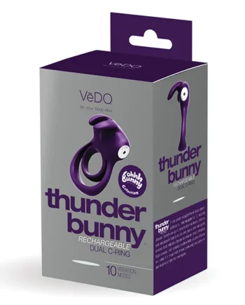 VEDO THUNDER BUNNY DUAL RING RECHARGEABLE PERFECTLY PURPLE