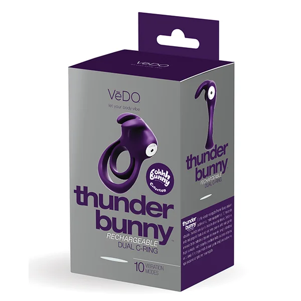 VEDO THUNDER BUNNY DUAL RING RECHARGEABLE PERFECTLY PURPLE