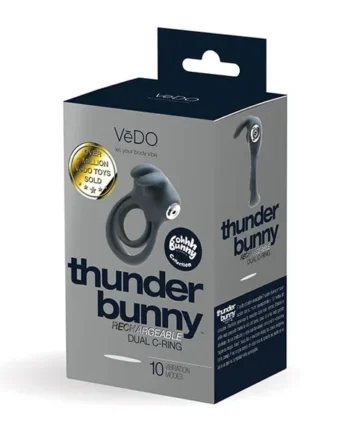 VeDO Thunder Bunny Rechargeable Dual Ring – Black Pearl