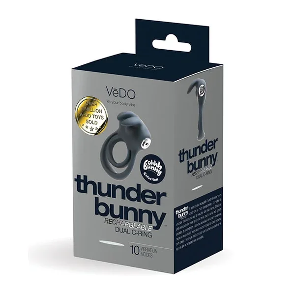 VeDO Thunder Bunny Rechargeable Dual Ring – Black Pearl