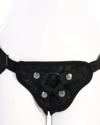 Velvet Noir Faux Leather Strap On Harness By Sportsheets