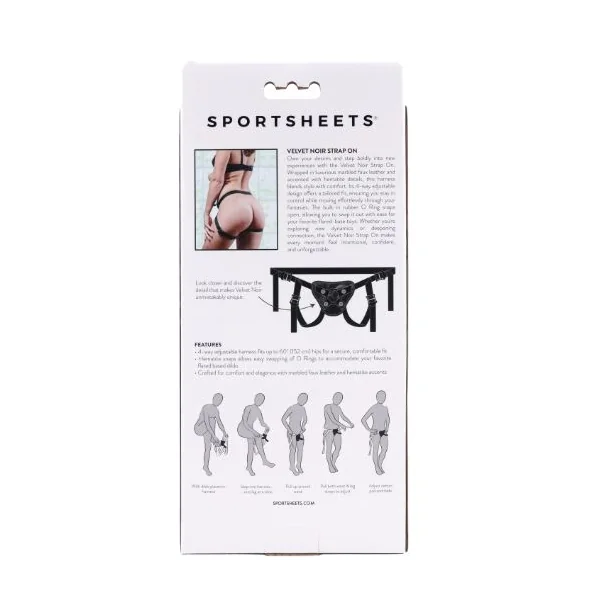 VELVET NOIR STRAP ON