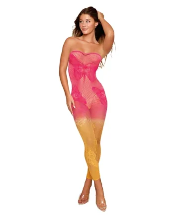 Versatile Bodystocking - One Size - Watermelon/mimosa