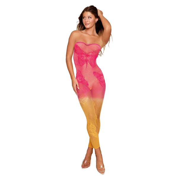 Versatile Bodystocking - One Size - Watermelon/mimosa