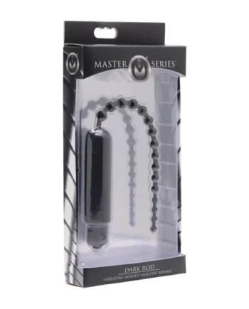 Vibrating Beaded Silicone Sound - Dark Rod