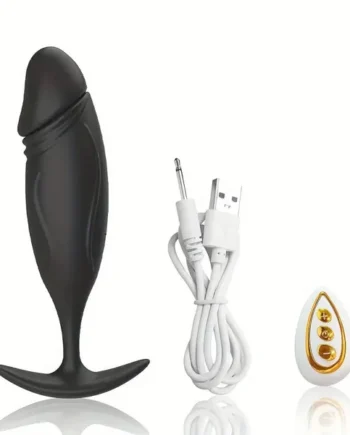 Vibrating Butt Plug Flexible Silicone 10 Vibration Modes Bullet Vibrator