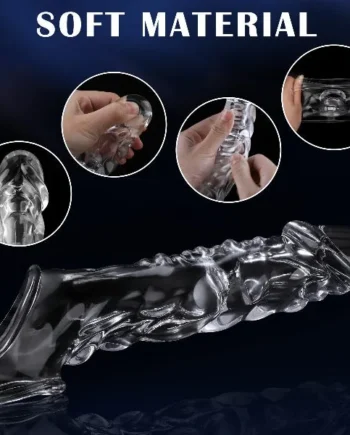 Vibrating Cock Sleeve Male Sex Toy - Cock Ring Delay Ejaculation Enhanced Sex Performance