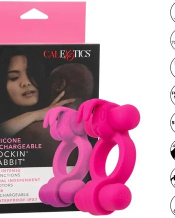 Vibrating erection rings - CalExotics - Silicone Rechargeable Rockin Rabbit