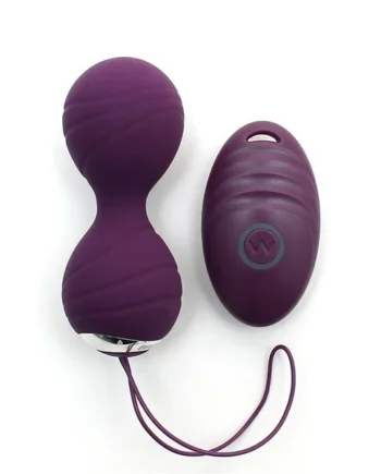Vibrating Kegel Balls with Remote Control Cannes Purple