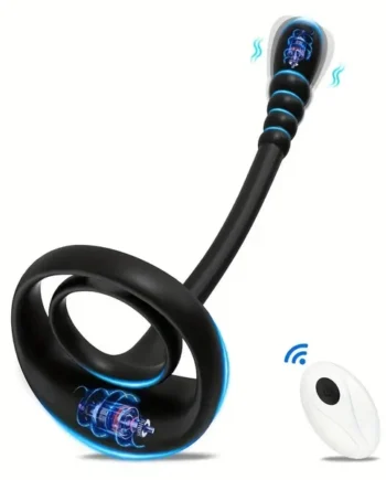 Vibrating Penis Ring Anal Plug Prostate Massage Perineal APP Control