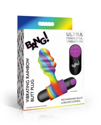 Vibrating Rainbow Butt Plug