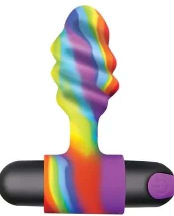 Vibrating Rainbow Butt Plug