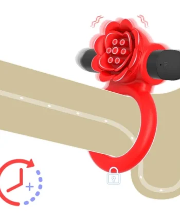 Vibrating Rose Penis Ring Clitoral Stimulation For Couple