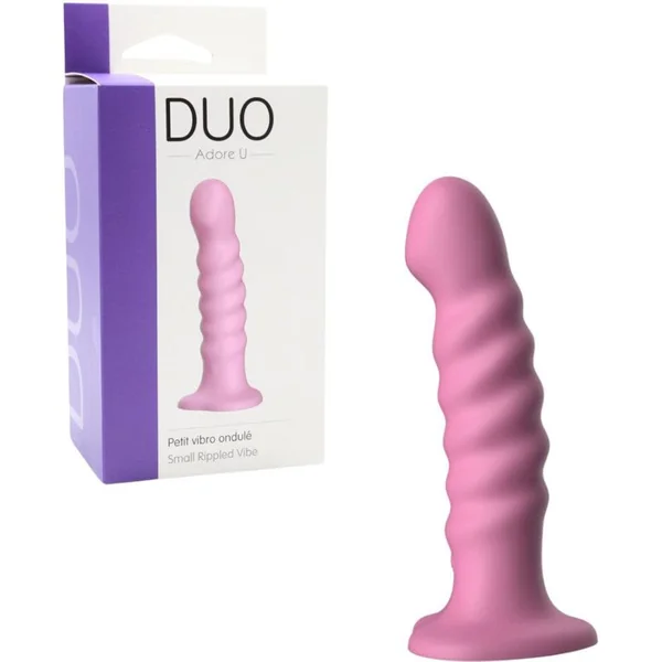 Vibrator - Duo Small Corrugated Vibro | 10 Vibrations & Compatible Harness