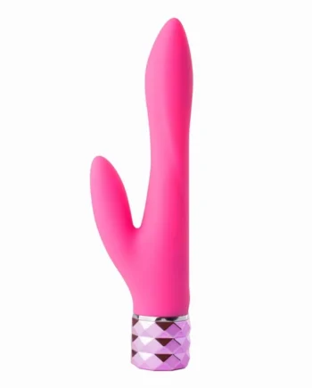 VICTORIA RECHARGEABLE SILICONE DUAL VIBE NEON PINK