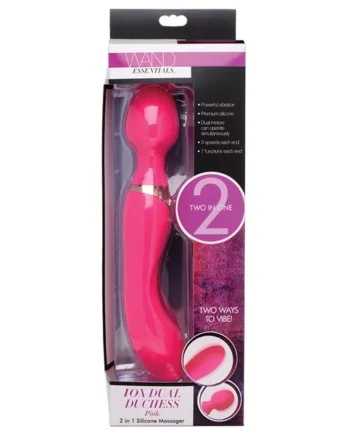 Wand Essentials 10X Dual Duchess 2-In-1 Silicone Massager - Pink