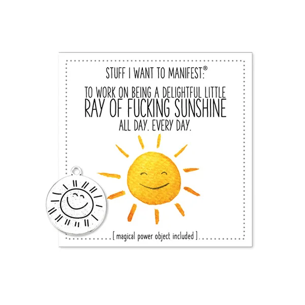 Warm Human Ray of Fucking Sunshine Mini Card & Charm