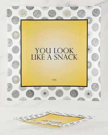 Warm Human You Look Like a Snack Glass Trinket Tray