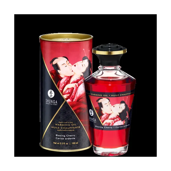 WARMING MASSAGE OIL BLAZING CHERRY 3.5 OZ