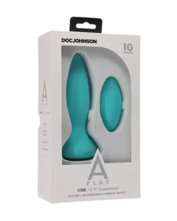 (WD) A-PLAY VIBE EXPERIENCED PLUG RECHARGEABLE W/ REMOTE TEAL