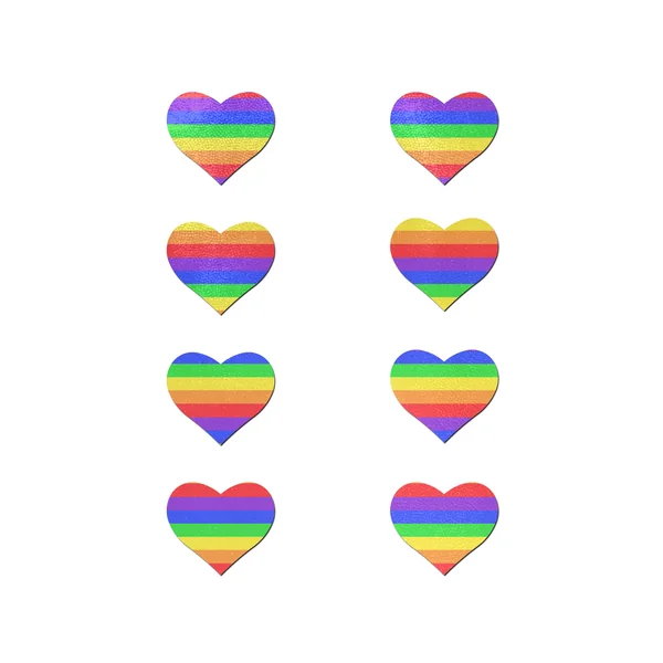 (WD) PASTEASE BODY MINIS 8 MIN RAINBOW HEARTS