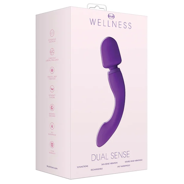 Wellness By Blush Dual Sense 10 Function Massage Wand With RumbleTech