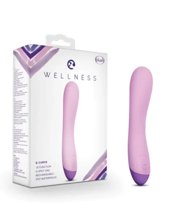Wellness By Blush G Curve G-Spot Purple UltraSilk Vibrator - Made with Puria Silicone