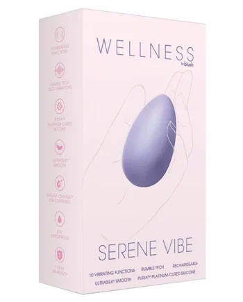 Wellness By Blush Serene Vibe Full Body Personal Hand Held Massager - Made with Purio Silicone