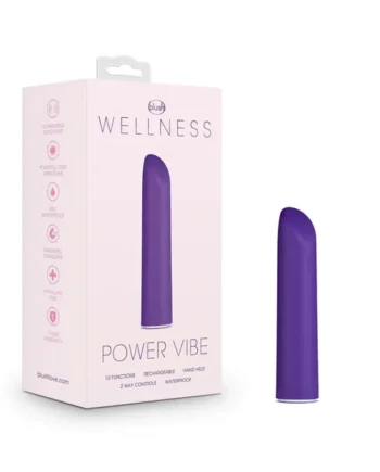 Wellness Rechargeable Super-Strong Power Vibe Bullet – Purple
