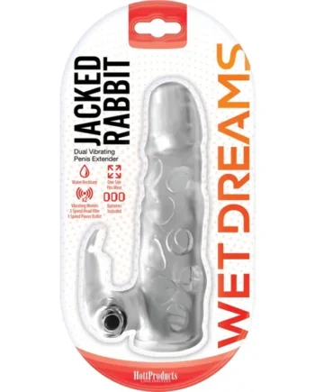 WET DREAMS JACKED RABBIT EXTENSION SLEEVE W/ POWER BULLET