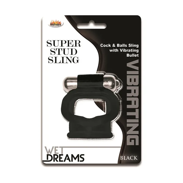 Wet Dreams Super Stud Sling - Black