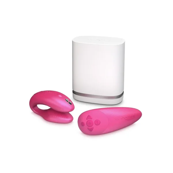 We-Vibe Chorus Couples Vibrator With Squeeze Control Waterproof Rechargeable Pink