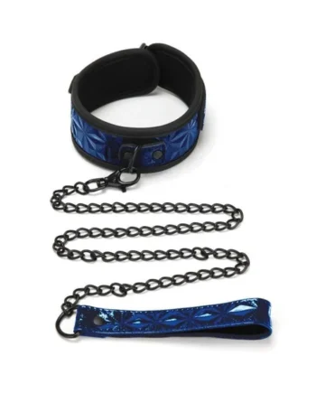 Whip Smart Diamond Collar And Leash - Blue