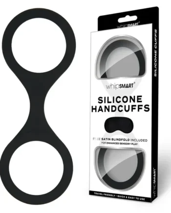 WhipSmart Silicone Handcuffs – Black-(ws1500)